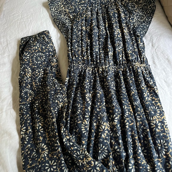 Ulla Johnson Terra Jumpsuit 6 Azul Blue Floral Ruffle Boho. Excellent condition. - Picture 9 of 10